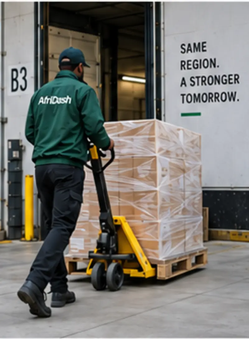 AfriDash driver moving a shipment